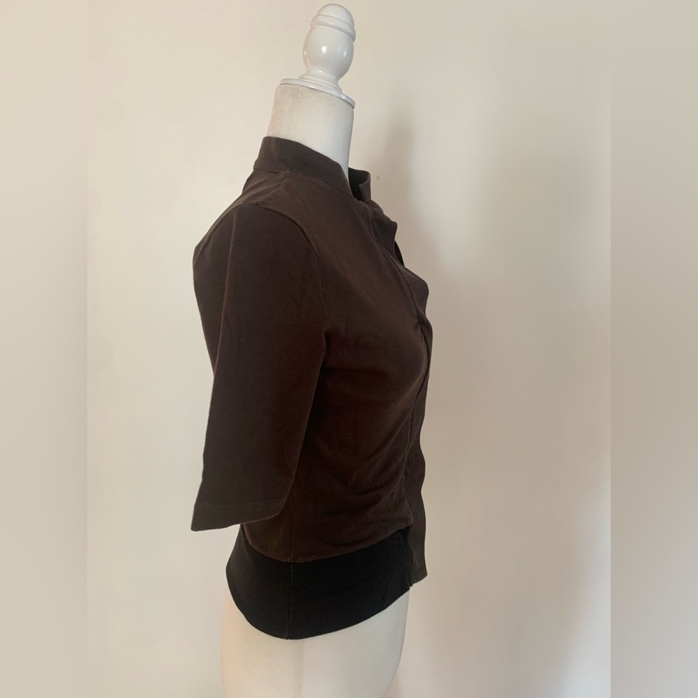 Moncler Full zip fitted top mock neck made Italy size small - Picture 11 of 13